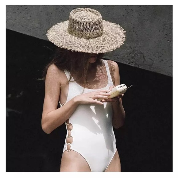 Ubí Organic Grass Summer Braided Sun Hat Wide Brim - Picture 4 of 10